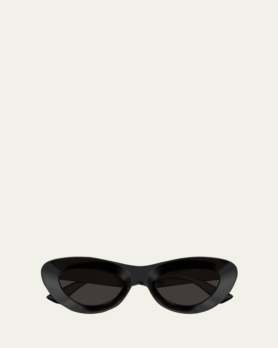 Ribbon Plastic Cat-Eye Sunglasses